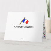 フランス風の旅立ちグリーティングカード カード (裏面)