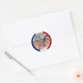 フランス風 赤ちゃんの初めてのクリスマス ラウンドシール (封筒)