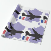 フランス飛んでいるへ ラッピングペーパー (アンロールド)