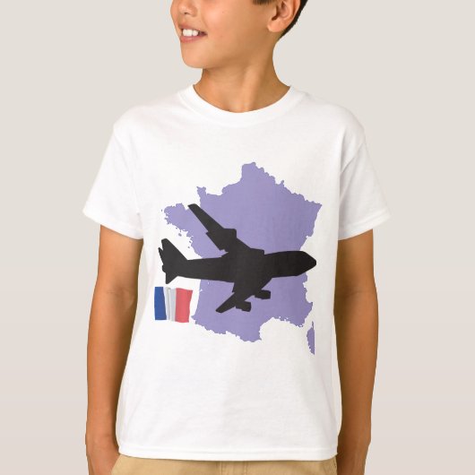 フランス飛んでいるへ Tシャツ (正面)