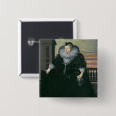 フランス1617年のMarie de Medici Queen 缶バッジ (正面&裏面)