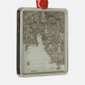 フランス2の刻まれた地図 メタルオーナメント (右)