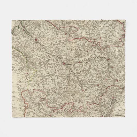 フランス2の都会 フリースブランケット (正面(横))
