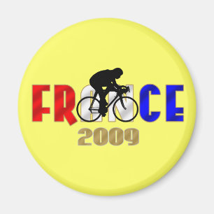 フランス2009の周期のための黄色いサイクリングのステッカーは送風します マグネット
