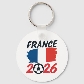 フランス2026サッカー応援デザイン フラグカラー キーホルダー