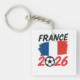 フランス2026サッカー・ファン・デザイン フランス国旗の色 キーホルダー