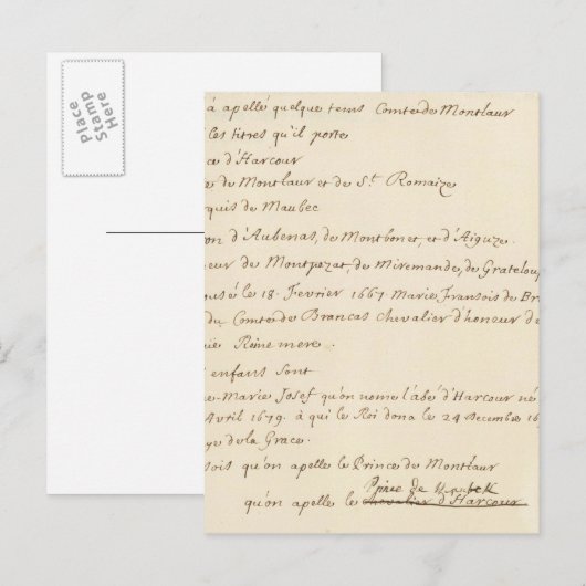 フランス20 ポストカード (正面/裏面)