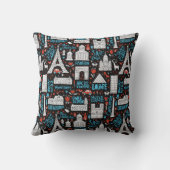 フランス|の記号パターン クッション (裏面)