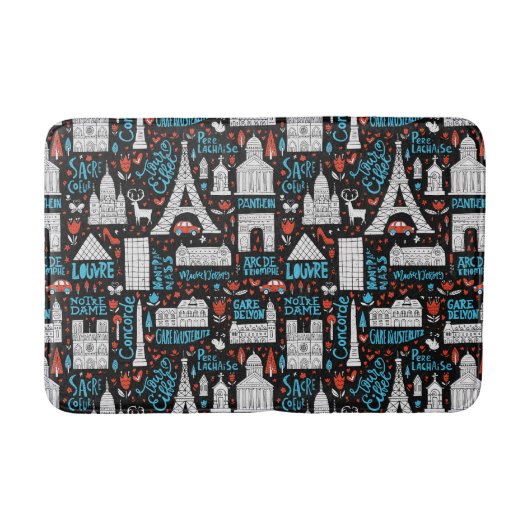 フランス|の記号パターン バスマット (正面)