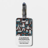 フランス|の記号パターン ラゲッジタグ (裏面縦)