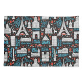 フランス|の記号パターン 枕カバー (裏面-左)