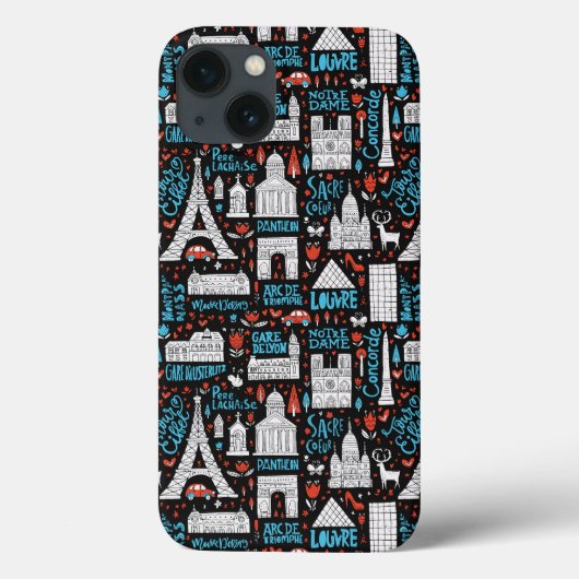 フランス|の記号パターン Case-Mate iPhoneケース (裏面)