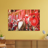 フランス、アルザス、コルマール。クリスマス市場 キャンバスプリント (インサイチュ (リビング))