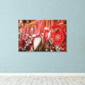 フランス、アルザス、コルマール。クリスマス市場 キャンバスプリント (インサイチュ (ウッドフロア))