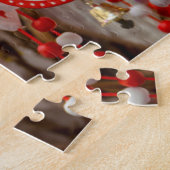 フランス、アルザス、コルマール。クリスマス市場 ジグソーパズル (側面)