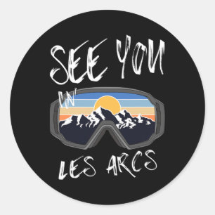 フランス+アルプス地方のスキーリゾート地+レザルクで会いましょう ラウンドシール