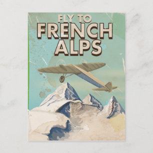 フランス アルプス レトロ 旅行 ポスター ポストカード