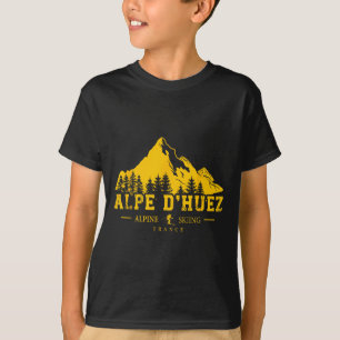 フランス アルプデュエズ スキーリゾート アルペンスキー フランス語 Tシャツ