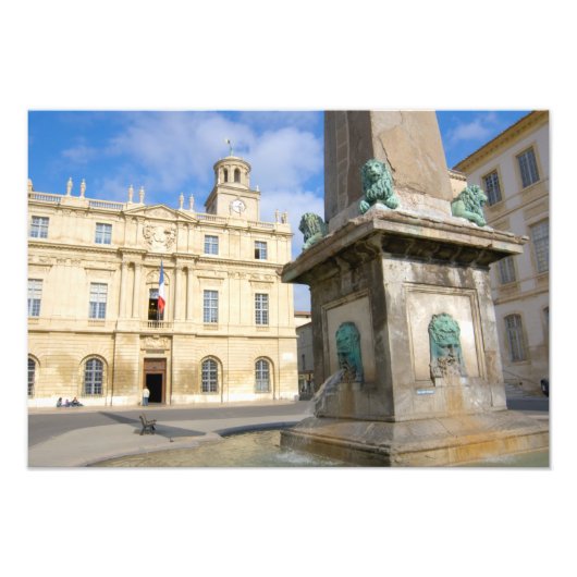 フランス、アルレス、プロヴァンス、プレイスドゥラ フォトプリント            (正面)