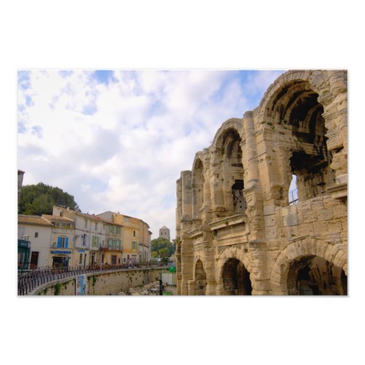 フランス、アルレス、プロヴァンス、ローマの円形劇場 フォトプリント            (正面)