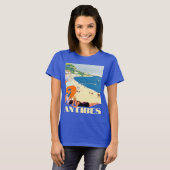 フランス アンティーブ ヴィンテージ アールデコ 旅行 観光 Tシャツ (正面フル)