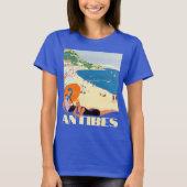 フランス アンティーブ ヴィンテージ アールデコ 旅行 観光 Tシャツ (正面)