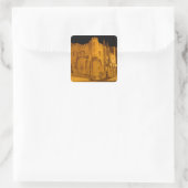 フランス、アヴィニョン、プロヴァンス、パパル宮殿の夜2 スクエアシール (バッグ)