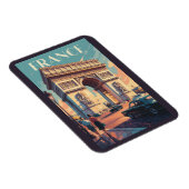 フランス アーク・ド・トリオンフ トラベル アート ヴィンテージ マグネット (右側)