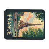 フランス エッフェル塔 旅行 アート ヴィンテージ マグネット (横)
