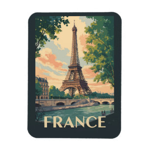 フランス エッフェル塔 旅行 アート ヴィンテージ マグネット