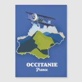 フランス+オキタニア地域圏の旅行地図 (正面)