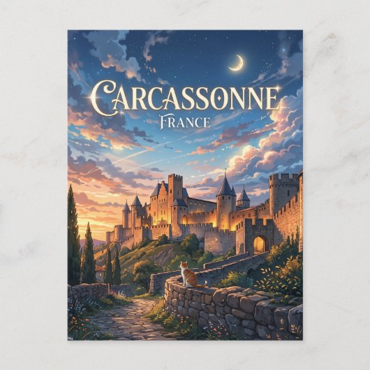 フランス カルカソンヌの中世都市 ポストカード (正面)