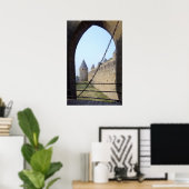 フランス – カルカソンヌ – ゲートウェイブリッジ ポスター (ホームオフィス)