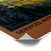 フランス・グルノーブル復元ヴィンテージ旅行ポスター ポスター (角)