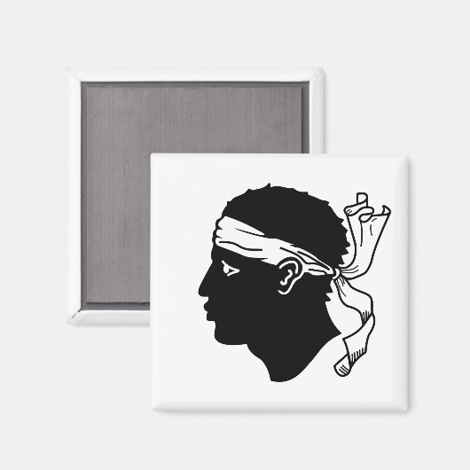 フランス,コルシカ国旗と磁石 マグネット (正面/裏面)