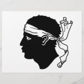 フランス，コルシカ国旗のフライヤー チラシ (裏面)