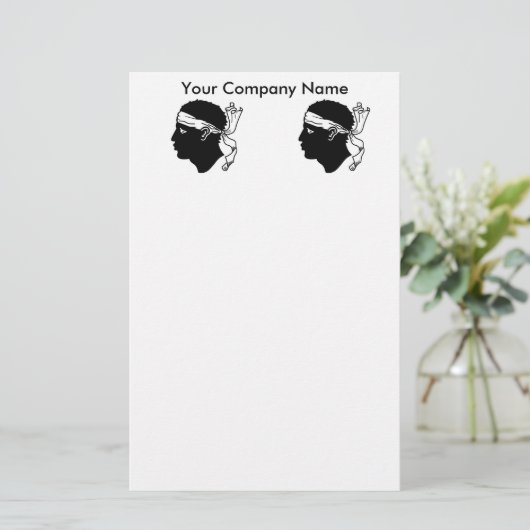 フランス,コルシカ国旗の文房具 便箋 (スタンド正面)