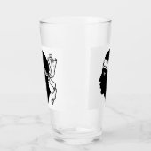 フランス・コルシカ国旗を持つ愛国的なガラス杯 タンブラーグラス (左)