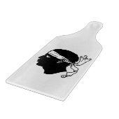 フランス,コルシカ島のガラス製カッティングボードパドル国旗 カッティングボード (角)