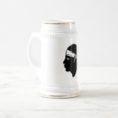 フランス，コルシカ州旗とマグカップ ビールジョッキ (正面左)