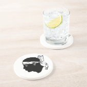 フランス・コルシカ州旗を持つコースター コースター (側面)