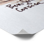 フランス，コルシカ，ボニファシオの崖の上の都市 ポスター (角)