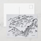 フランス コルシカ ヴァルデスコ 険しい風景 ポストカード (正面/裏面)