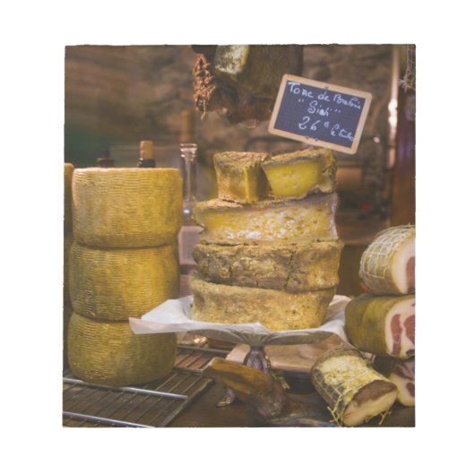 フランス、コルシカ。地元のチーズとシャルキュテリー ノートパッド (正面)