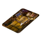 フランス、コルシカ。地元のチーズとシャルキュテリー マグネット (左側)