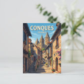 フランス コンクの路地 ポストカード (スタンド正面)