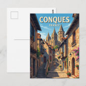 フランス コンクの路地 ポストカード (正面/裏面)