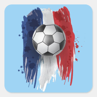 フランス サッカーボール スクエアシール