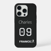 フランス サッカー カスタム 名前 番号 ギフト iPhoneケース (裏面)