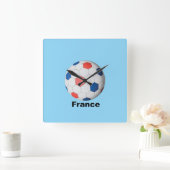 フランス サッカー スクエア壁時計 (ホーム)
